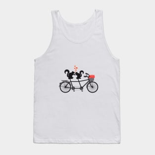 tandem bicycle with squirrels Tank Top